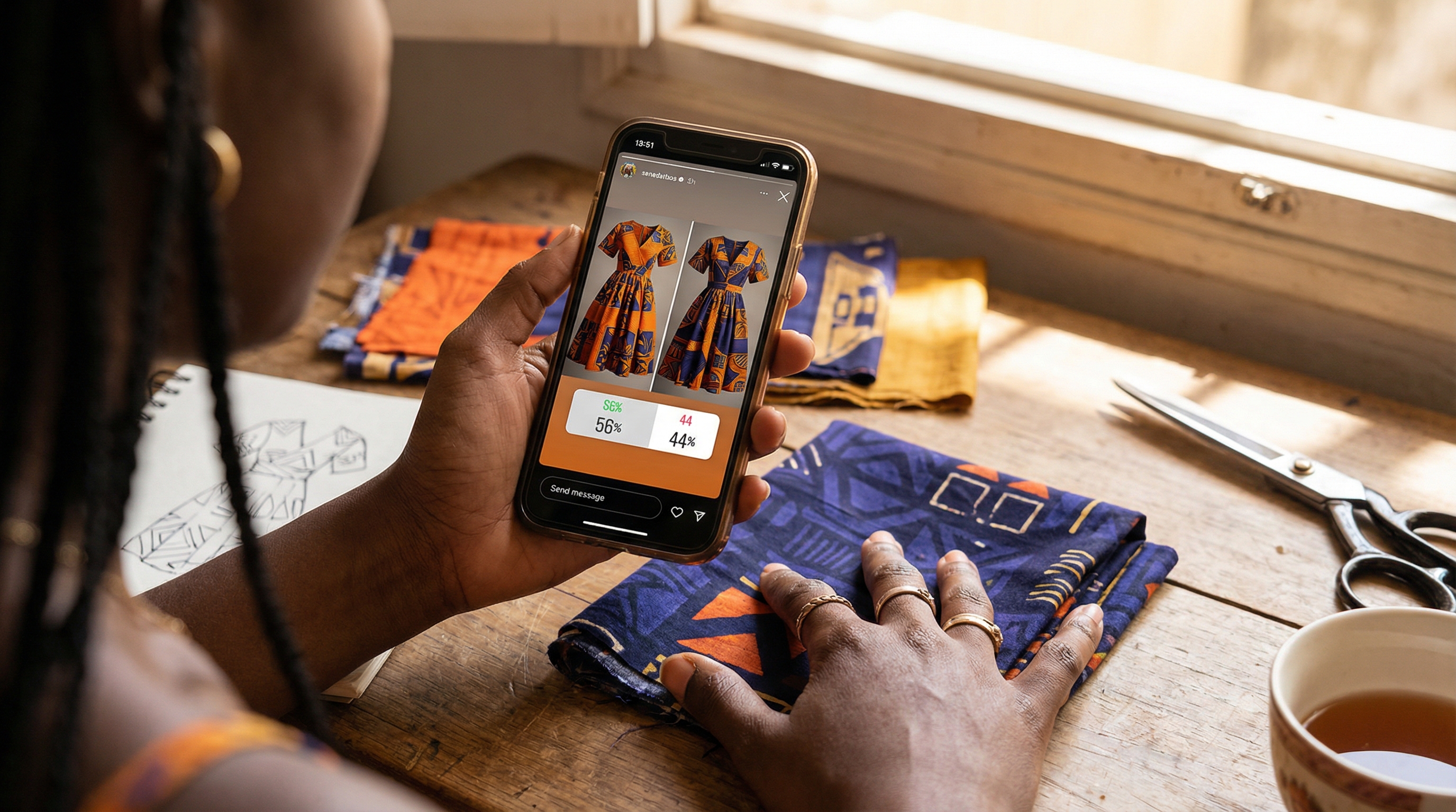 The moment of selection: digital designs meeting physical fabric